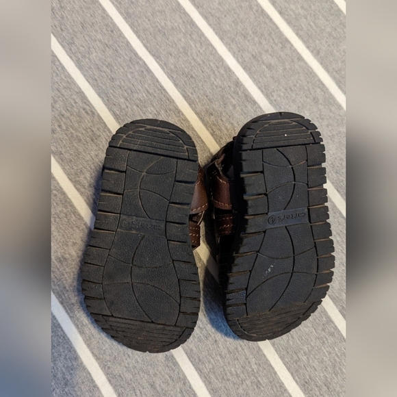 Carter's Toddler Boy Brown Faux Leather Sandals Size 4 - Picture 3 of 5